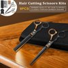 MOONBEAN Hair Cutting Scissors Kit,9pcs Professional Barber Hair Cutting Shears Set with Hair Scissors Thinning Shears for Hair Cutting,Barber Scissors for Barber/Salon/Home/Men/Women/Kids