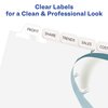 Avery 12-Tab Binder Dividers, Easy Print & Apply Clear Label Strip, Index Maker, White Tabs, 5 Sets (11429)