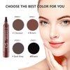 2PCS Liquid Eyebrow Pencil with 4 Micro-Fork Tips - Waterproof Microblading Eyebrow Pen, Long Lasting, Easily Create Natural Eyebrow Makeup (Reddish brown)