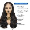SOKU Body Wave Synthetic Lace Front Wigs 22 Inch Middle Part Wavy Wig With Baby Hair Dark Brown Glueless Hair Replacement Wigs for Gifts Heat Resistant Fiber