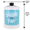 Travel Essentials Piggy Bank & Candy Jar - Our Adventure Fund Travel Vacation Money Jar - Ideal Gift for Men & Women, Bedroom Decor, Beach, Cruise & Roadtrip Essentials
