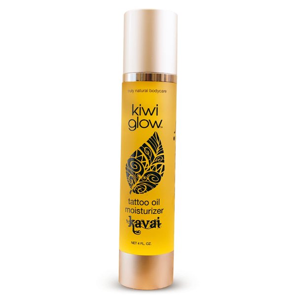 Kiwi Glow Kavai Tattoo Aftercare Organic and Natural Handmade Tattoo care Moisturizer with Sesame oil and Vitamin E Oil Tattoo Brightener (4 FL OZ)