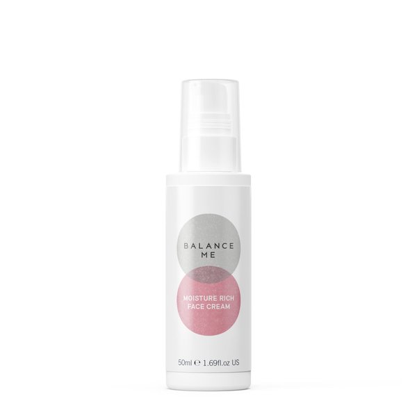 Balance Me Moisture Rich Face Cream, Vegan Hydrating Moisturiser, All Skin Types, 50 ml