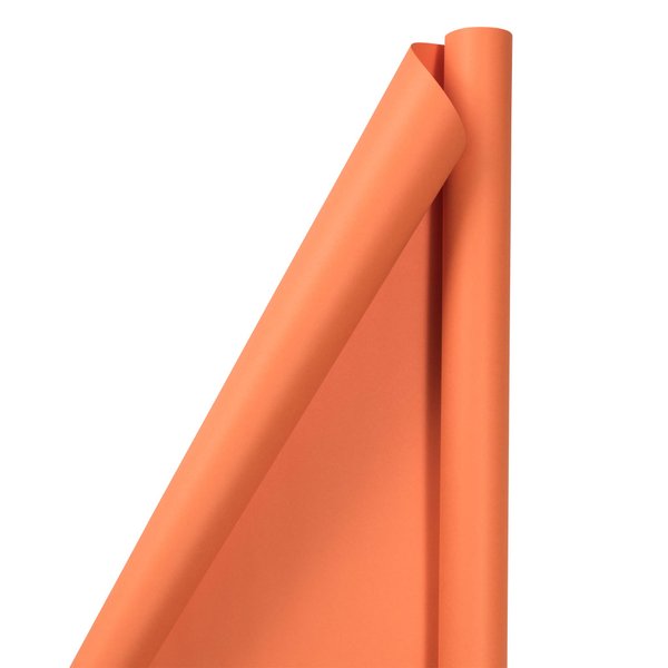 JAM Paper Gift Wrap - Matte Wrapping Paper - 25 Sq Ft (30 in x 10 Ft) - Matte Orange - Roll Sold Individually