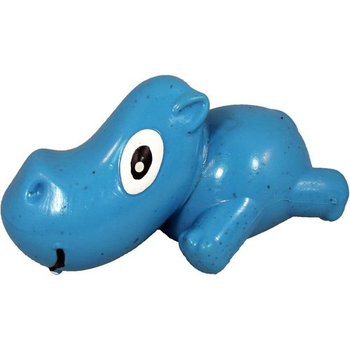 Cycle Dog 3-Play Hippo Dog Toy, Ecolast Post Consumer Recycled Material, Blue