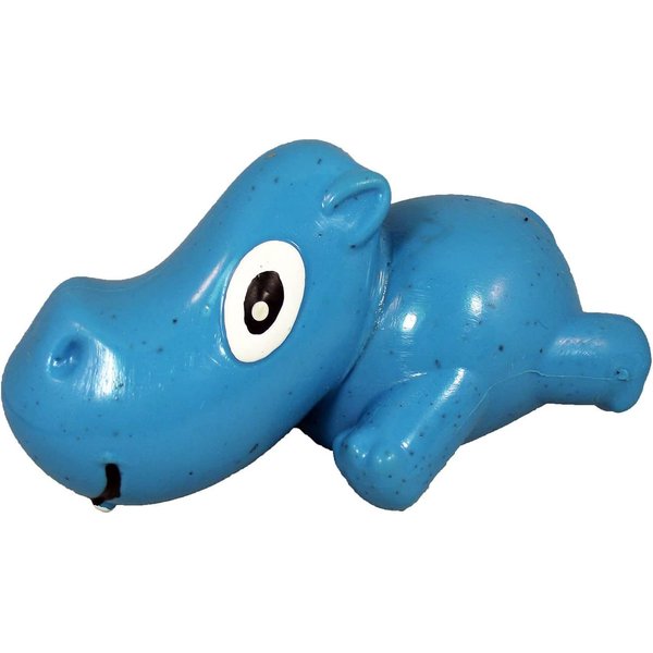 Cycle Dog 3-Play Hippo Dog Toy, Ecolast Post Consumer Recycled Material, Blue