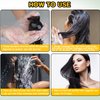 Black Hair Dye Shampoo 3 in 1, Herbal Shampoo Hair Dye for Women Men, Grey Coverage Shampoo 500ml (Black)