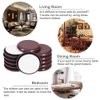 GINOYA 2 inches Stick Furniture Sliders, 12pcs Furniture Glides for Easy Moving on Carpet Hardwood (Coffee)