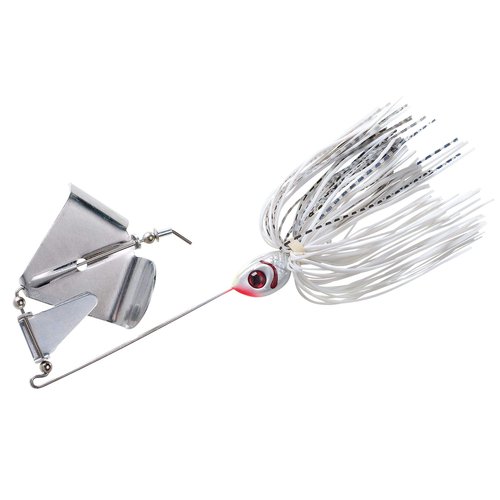 BOOYAH Buzz Buzzbait Bass Fishing Lure, Snow White Shad, 1/4 oz