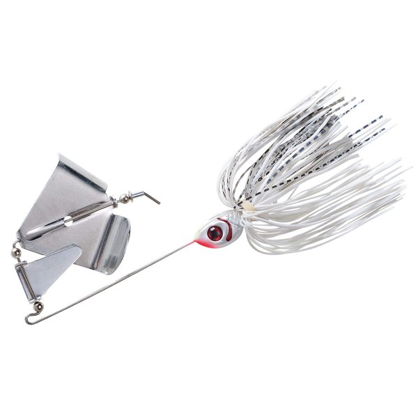 BOOYAH Buzz Buzzbait Bass Fishing Lure, Snow White Shad, 1/4 oz