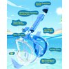 QingSong Kids Snorkel Mask Full Face, Snorkeling Set with Camera Mount, 180 Degree Panoramic View Snorkeling Gear Anti-Fog Anti-Leak