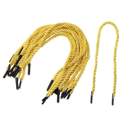 ONLYKXY 50pcs Solid Braided Twisted Handle Rope with Plastic Ends for Bag Box,3 Satins Xmas Shiny Reusable Decorative Replacement Carrying Portable Thread Cord Trim String (13.7inch)