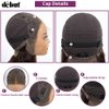 DÉBUT Chocolate Brown Lace Front Wigs 4x4 HD Lace Closure Wigs Human Hair Short Bob Wigs for Women Pre Plucked 13inch Lace Front Natural Hairline with Baby Hair 8 Inches