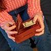 Bits and Pieces - Greek Secret Puzzle Box Brainteaser - Wooden Secret Compartment Brain Game for Adults - Stash Your Cash Away