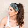 FULZTEY Boho Headbands Fashion Wide Head Bands For Women's Hair Chic Floral Bandanas Elastic Yoga Workout Sweat Headwraps Soft Fabric Hairbands Non Slip Turban Hair Accessories For Teenage Girls 6Pcs