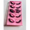 False Eyelashes Set, 5 Pairs, Long Curly Wispy Style, Transparent Mink Look (HY5─10)