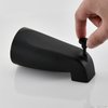 Slip Fit Tub Spout with Pull-Up Diverter for 1/2 inch Copper Tube, Matte Black