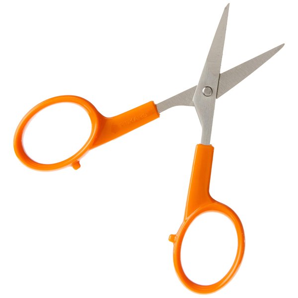 Fiskars 98087097J Curved Craft Scissors, 4 Inch, steel and orange