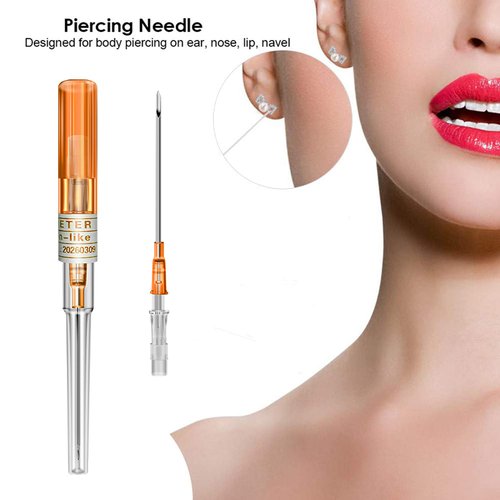 combofix Catheter Piercing Needles 6pcs 14G Gauge Piercing Needles IV Catheter Needles for Ear Nose Belly Navel Nipple Piercing Disposable Piercing Needles for Piercing Kit…