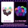 100 Pcs UV Neon Balloons, 14 Inch UV Black Light Balloons Glow in the dark for Birthday Decorations Wedding Glow Party Supplies Blacklight Carnival