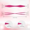 NUOMI 2 Pack Eyebrow Tweezers Double Ends Stainless Steel Tweezers Makeup Tools with Slant/Pointed Tips for Removing Facial Hair, Ingrown Hair, Pink and Black