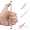 White Microblading Marker Pen Eyebrow Permanent Marker Pen for Permanent Makeup,Eyebrow Press In Core Mapping Pen Stencil with 2 replacement refills (1pen and 2 refills-White)