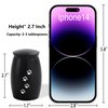 LINES ARTE Pet Urns for Dogs Ashes Small, 2.7x1.7Inch Black Aluminum Dog/Cat Urn for Ashes Small, Keepsake Pet Urns for Cats