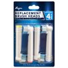 Professional White Replacement Brush Heads w/ 3D Whitening, Compatible with Oralb Braun Electric Toothbrush- 12 Pro Style- Fits The Oral-B Kids Care 1000 Etc.