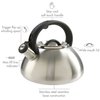 Primula Avalon Whistling Stovetop Tea Kettle Food Grade Wide Mouth, Fast to Boil, Cool Touch Handle, 2.5-Quart, Brushed Stainless Steel