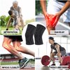 Double Couple 2 Pack Copper Knee Brace Knee Compression Sleeve Support for Men Women Knee Pain Working Out Running Sport Arthritis