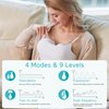 Paruu P10 Hands-Free Breast Pump Wearable, 338mmHg Strong Suction, Low Noise, 4 Modes & 9 Levels, Electric Breast Pump Portable, Smart Display, 19/21/24/28mm Insert/Flange, 2 Pack (White)