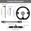 270mm Front Steering Wheel Tie Rod Gear Rack Pinion Shaft Kit Fit for ATV Go Kart Quad Trike