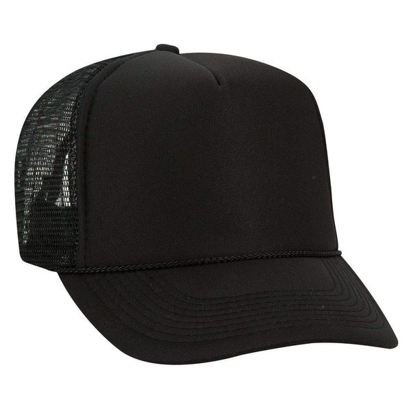OTTO Polyester Foam Front 5 Panel High Crown Mesh Back Trucker Hat - MRN/Wht/MRN
