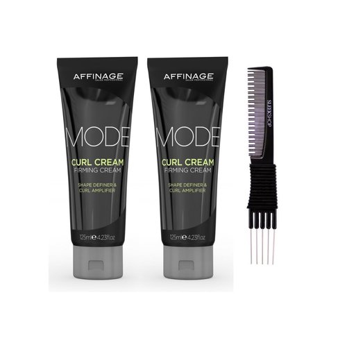 yper Affinage Curl Cream Firming Cream (4.23 oz) with Teasing Comb Pack 2