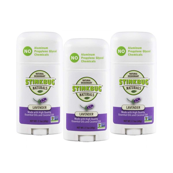 Stinkbug Naturals Deodorant, Lavender, 2.1oz, 3 Pack'