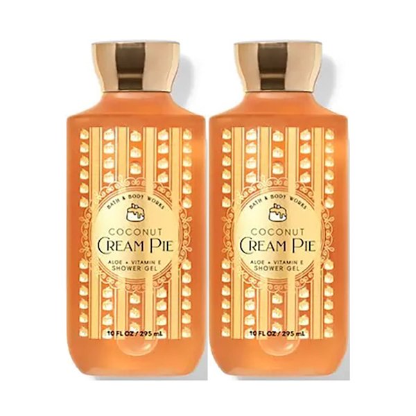 Bath and Body Works Coconut Cream Pie Shower Gel Gift Sets 10 Oz 2 Pack (Coconut Cream Pie)