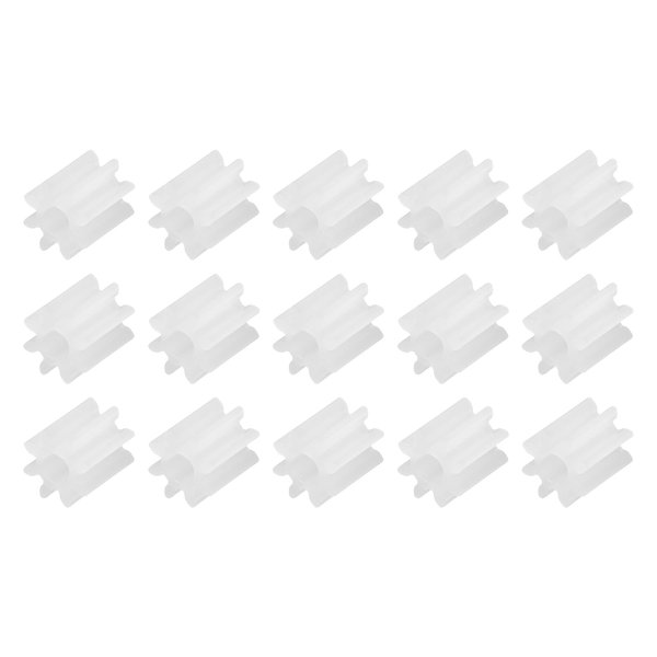 MECCANIXITY 15Pcs Plastic Gears 8 Teeth Plastic Shaft Gears Model 082AA Reduction Gear for RC Car Model DIY Robot,White Module 0.5