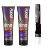 yper Fudge Clean Blonde Damage Rewind Violet Toning Shampoo (8.4 oz) with Teasing Comb Pack of 2