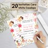 Sahjzk Magical Garden Princess Style Fill-In Birthday Invites(4"x6"), Fairy 1st Birthday Invitations with Envelopes(20-Pack), Birthday Party Supplies for Girls, Teen, Kids-A13