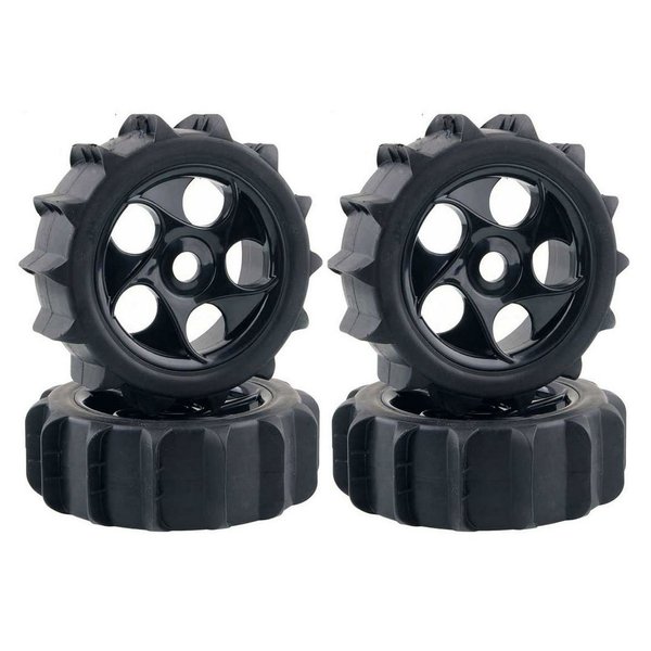 LAFEINA RC 1/8 Scale RC Off Road Buggy Snow Sand Paddle Tires Tyre and Wheels 4 PCS