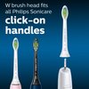 Philips Sonicare Genuine W DiamondClean Replacement Toothbrush Heads, 3 Brush Heads, White, HX6063/65