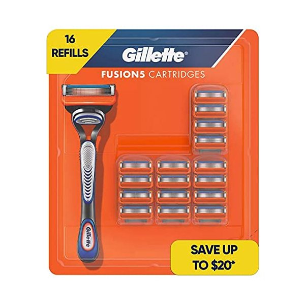 Gillette Fusion5 Men's Razor Blade Refills, 16 Cartridges (packaging may vary)
