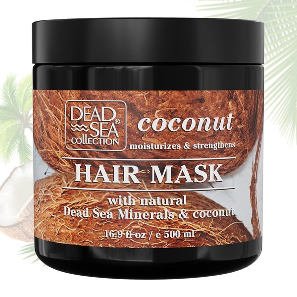 Dead Sea Collection Coconut Hair Mask - Repair, Strengthening and Hydrating for All Hair Types - with Nourishing Dead Sea Minerals and Coconut Oil - 16,9 Fl. Oz