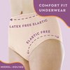 Wearever Women's Incontinence Underwear for Bladder Control with Super Absorbency - Reusable & Washable Leak Proof Underwear for Women - (Pack of 3) (Beige) (S) (Fits Hip 35-37")