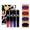 Bekoeen 4PCS Dark Blue Black Purple Matte Liquid Lipstick Set,24 Hour Long Lasting Red Lipgloss,Waterproof Smudge Proof Matte Lip Glaze,Gothic Festive Lip Gloss