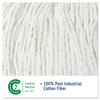 UNISAN Cut-End Wet Mop Head, Cotton, 24 Size, White (2024C)