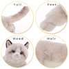 CU-MATE 20 Inch- Gray Ragdoll Cat Plush Stuffed Animal Toys -Realistic Ann Baker Cat Handmade Plush Pet Present Gift with Box