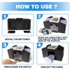 GSE 4-Deck Automatic Card Shuffler, AC/DC-Power & Battery-Operated Electric Shuffler Machines for Playing Cards, Blackjack, Texas Hold'em, Canasta, Bridge, Rummy, UNO, Trade Card Games
