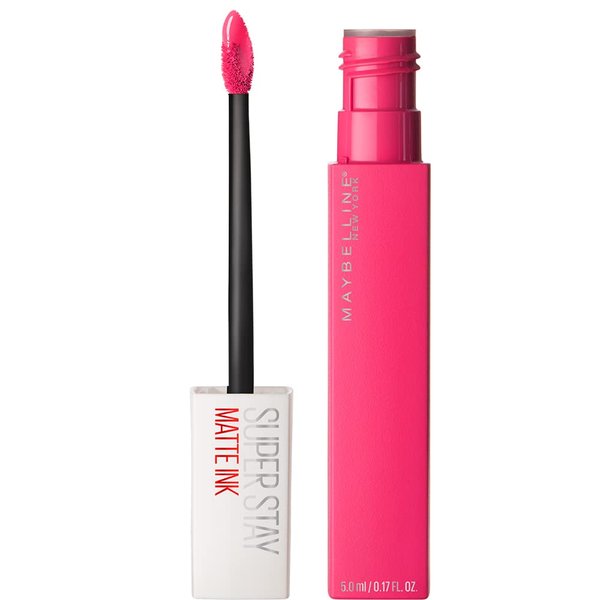 Maybelline New York Super Stay Matte Ink Liquid Lipstick Makeup, Long Lasting High Impact Color, Up to 16H Wear, Romantic, Vivid Pink, 1 Count