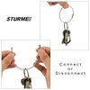 STURME 2" Aluminum D Ring Carabiners Clip D Shape Spring Loaded Gate Small Keychain Carabiner Clip Set Outdoor Camping Mini Lock Snap Hooks Spring Link Key Chain Durable Improved 24 PCS, Black